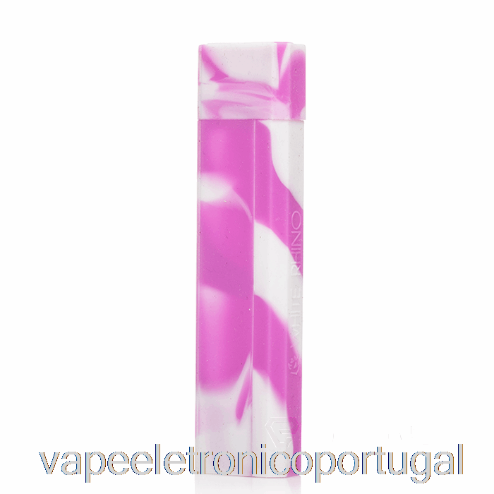 Vape Eletrônico White Rhino Silicone Dab Out [quartzo] Roxo Branco (brilho Uv)